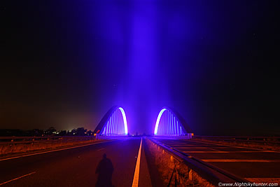 Toome Bridge At Night With Light Trails - July 19th 2013
